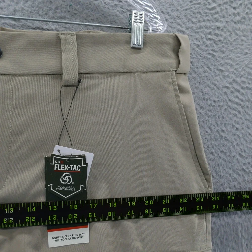 5 11 Tactical Womens Flex Tac Merino Wool Cargo Pants Tan‎ Unhemmed NEW